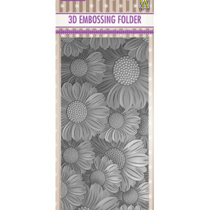 45663 - Nellie's Choice 3D Embossing folders Slim-line Flowers marygolds
