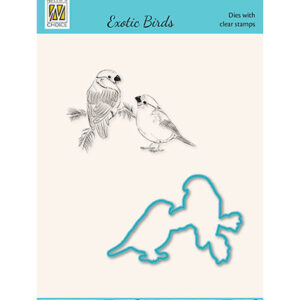 Diecut & Clearstamp set, Exotic birds serie Sporophila