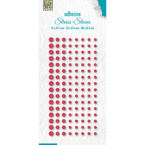 Rhinestones, Set 3 Christmas red col. 206