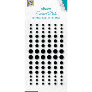 Enamel dots, Black