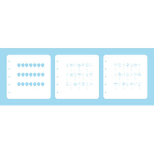 Layered combi stencil sets, (set of 3) Party-1: balloons