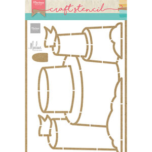 PS8124 Marianne Design Craft stencils, Sandcastle by Marleen