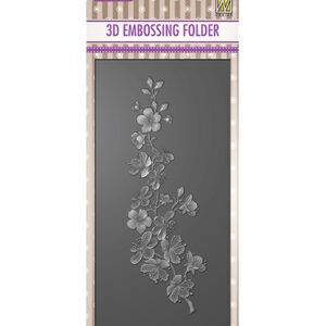 50014 - Nellie's Choice 3D Embossing Folder Slimline Blossom