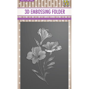 50026 - Nellie's Choice 3D Embossing folder rectangle Orchid