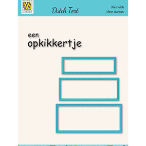 Diecut & Clearstamp set, with Dutch text: Een opkikkertje