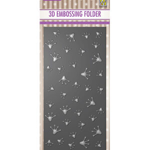 50035 - Nellie's Choice 3D Embossing Folder slimline Frog footprints