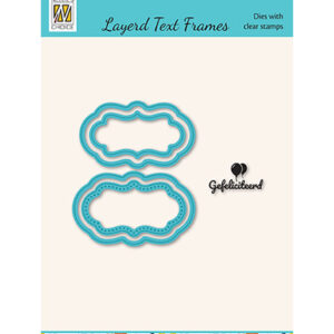 Layered frames with Dutch Text clear stamps, Gefeliciteerd