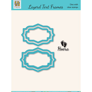 Layered frames with Dutch Text clear stamps, Hoera