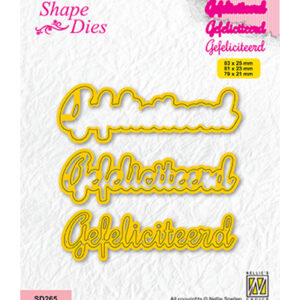 Shape dies, Dutch texts, Gefeliciteerd