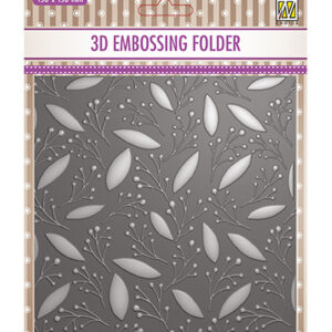 50164 - Nellie's Choice 3D Embossing Folders square Leaves & Berries