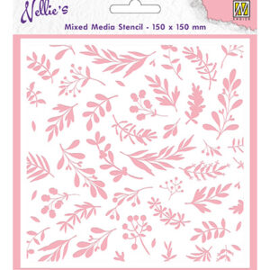 Mixed Media Stencils Square, Branches & berries