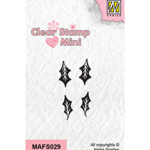 Clear stamps mini, Holly leaves