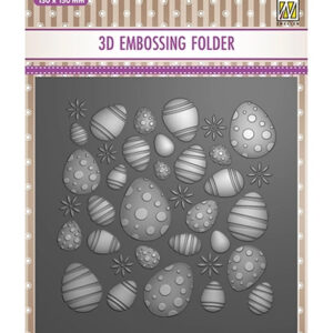 50553 - Nellie's Choice 3D Embossing Folder Easter Eggs Background