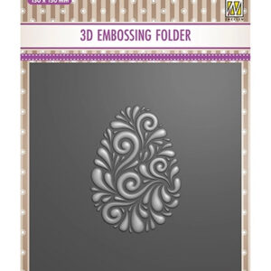 50556 - Nellie's Choice 3D Embossing Folder Doodle Egg