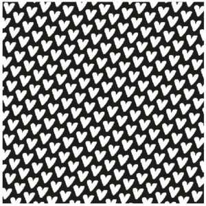 Mixed Media Stencil, Hearts