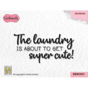 Clear Stamps Sentiments, Super cute laundry