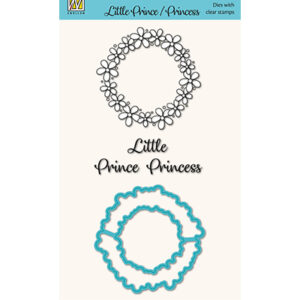 Die cut & Clearstamp set, Little Prince/Princess