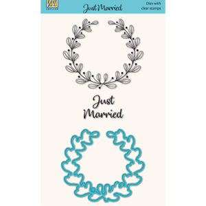 Die cut & Clearstamp set, Just Married
