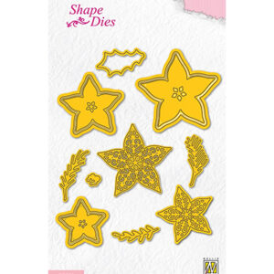 Shape dies, Poinsetta Flower and Branches