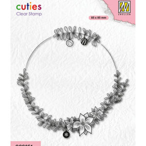 Nellie's Cuties Clear Stamp, Wreath