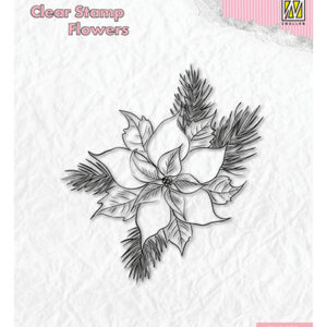 Clear stamps Flowers, Poinsetta
