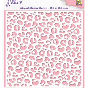 Mixed Media Stencil, Leopard