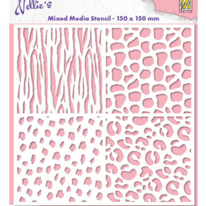 Mixed Media Stencil, Animal Prints