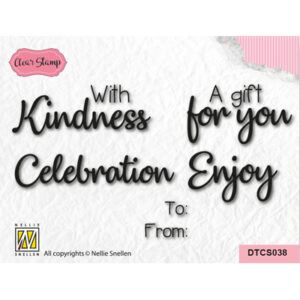 Clear stamps Tekst, With Love