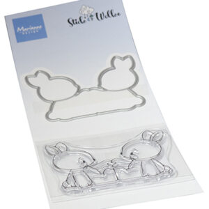 CS1154 Marianne Design Stamps & die set, Rabbit friends