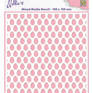 Mixed Media Stencil, Eggs