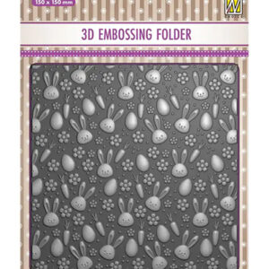 52897 - Nellie's Choice 3D Embossing Folder Bunny's Carrots