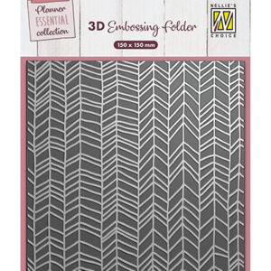 53327 - Nellie's Choice 3D Embossing Folder Chevron