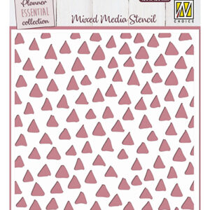 Mixed Media Stencil, Triangles