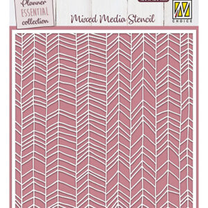 Mixed Media Stencil, Chevron