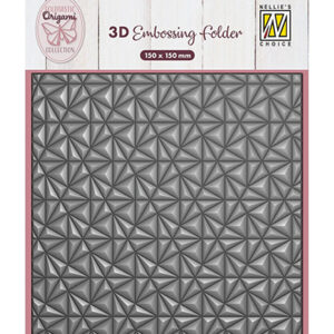53382 - Nellie's Choice 3D Embossing Folder Origami Triangles