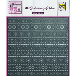 53421 - Nellie's Choice 3D Embossing folder Scandinavian Christmas