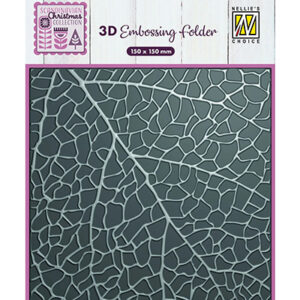 53425 - Nellie's Choice 3D Embossing folder Leaf grain