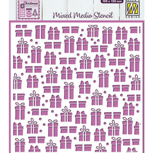 Mixed Media Stencil, Presents