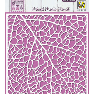 Mixed Media Stencil, Leaf Grain