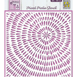 Mixed Media Stencil, Sliced Wood