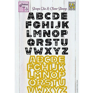 Clear Stamp & Cutting Die, Scandinavian alphabet Uppercase