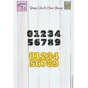 Clear Stamp & Cutting Die, Scandinavian alphabet Numbers