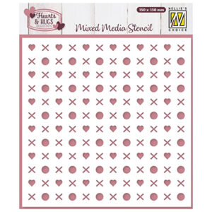 Mixed Media Stencil, Hugs & Kisses