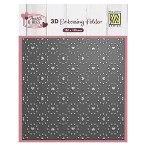 53542 - Nellie's Choice 3D Embossing Folder Hearts & Dots