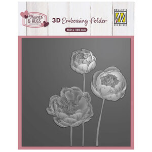 53547 - Nellie's Choice 3D Embossing Folder Flowers