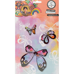 ABM-25-STAMP779 - ABM Clear Stamp Layered Butterflies Art By Marlene nr.779