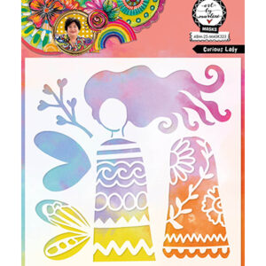 ABM-25-MASK323 - ABM Mask Curious Lady Art By Marlene nr.323