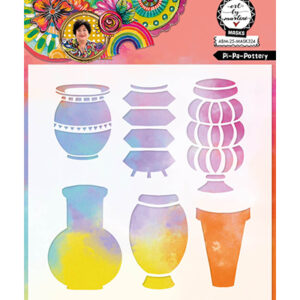 ABM-25-MASK324 - ABM Mask Pi-Pa-Pottery Art By Marlene nr.324