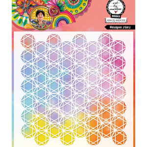 ABM-25-MASK328 - ABM Mask Hexagon Stars Art By Marlene nr.328