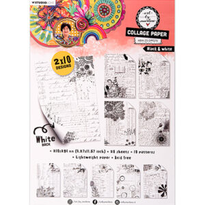 ABM-25-DPP276 - ABM Collage Paper Black & White Art By Marlene nr.276